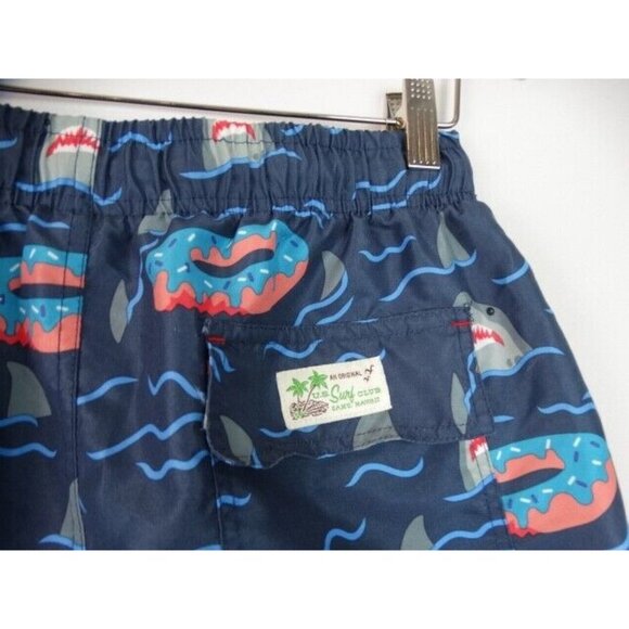 U.S, Surf Club Swim Trunks Men's Size Medium Lined Swimsuit Shorts Donut Sharks - Picture 7 of 8